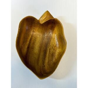 Vintage Blair  Hawaii KOA Wood Hawaiian Tropical Leaf  BOWL